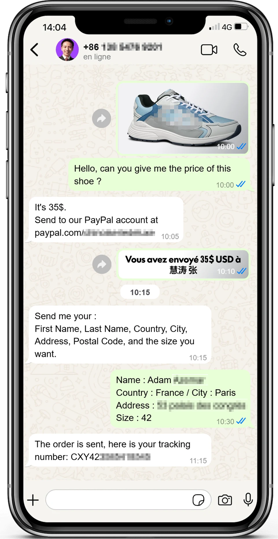 Contact le fournisseur